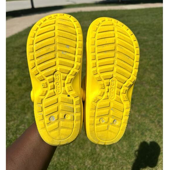 Crocs‎ Classic Lined Clogs Unisex Size M6 W8 Yellow Sandals - Picture 12 of 15